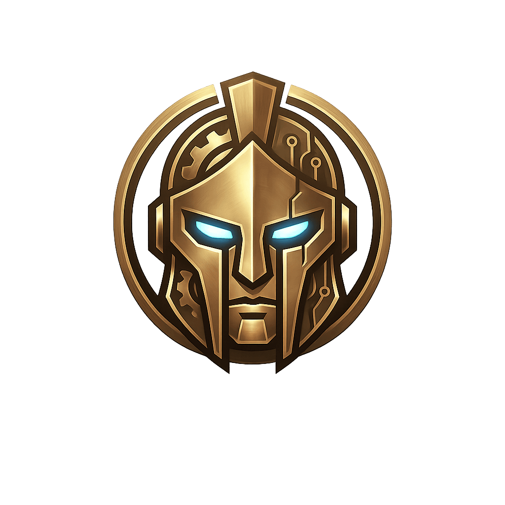 Talos brass helmet emblem